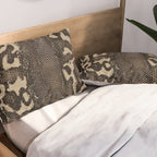 Snake Boa Skin - Bold Reptile Pattern in Neutral Tones Pillow Sham Gallery Image 2