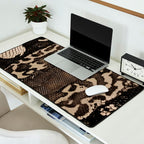 Snake Boa Skin - Bold Reptile Pattern in Neutral Tones Desk Mat Gallery Image 2