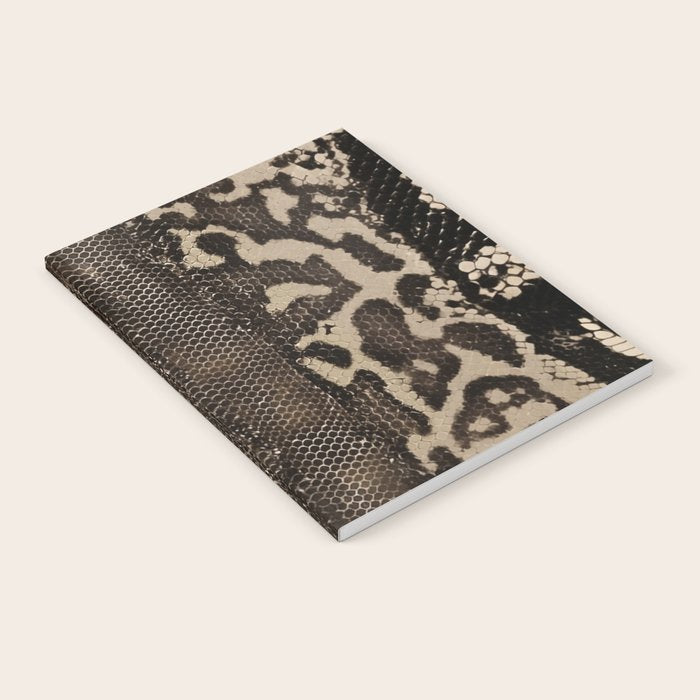 Snake Boa Skin - Bold Reptile Pattern in Neutral Tones Notebook Gallery Image 2