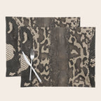 Snake Boa Skin - Bold Reptile Pattern in Neutral Tones Placemat Gallery Image 1
