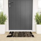 Snake Boa Skin - Bold Reptile Pattern in Neutral Tones Welcome Mat Gallery Image 3