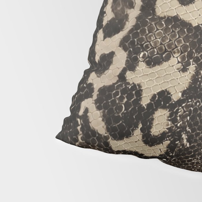 Snake Boa Skin - Bold Reptile Pattern in Neutral Tones Pillow Sham Gallery Image 4
