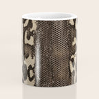 Snake Boa Skin - Bold Reptile Pattern in Neutral Tones Coffee Mug Gallery Image 4