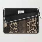 Snake Boa Skin - Bold Reptile Pattern in Neutral Tones Laptop Sleeve Gallery Image 2