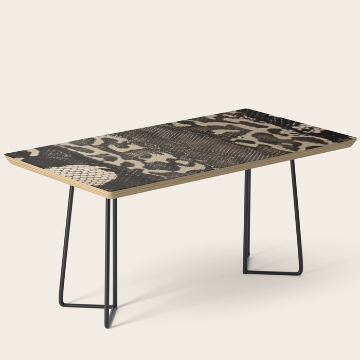 Snake Boa Skin - Bold Reptile Pattern in Neutral Tones Coffee Table Gallery Image 1