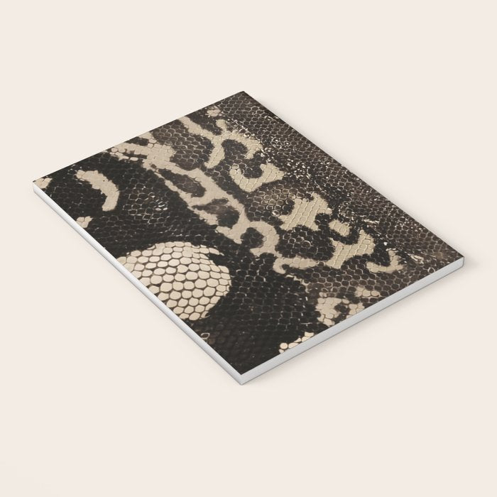 Snake Boa Skin - Bold Reptile Pattern in Neutral Tones Notebook Gallery Image 3