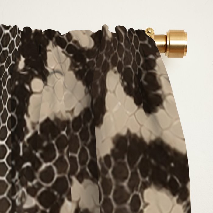 Snake Boa Skin - Bold Reptile Pattern in Neutral Tones Window Curtain Gallery Image 2