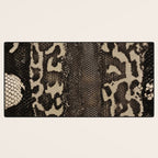 Snake Boa Skin - Bold Reptile Pattern in Neutral Tones Desk Mat Gallery Image 3