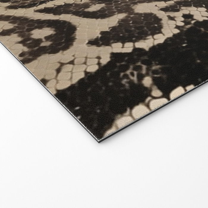 Snake Boa Skin - Bold Reptile Pattern in Neutral Tones Welcome Mat Gallery Image 2