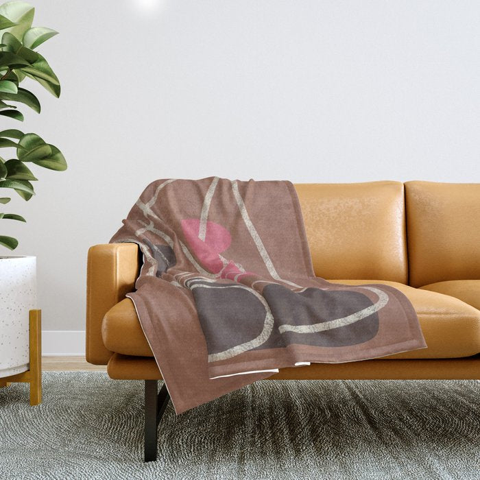 Organic Minimalist Layers 2 Throw Blanket Gallery Image 1