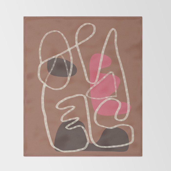 Organic Minimalist Layers 2 Throw Blanket Gallery Image 2