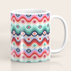 Psychedelic Eye Melt - Mint & Pink Coffee Mug Gallery Image 1