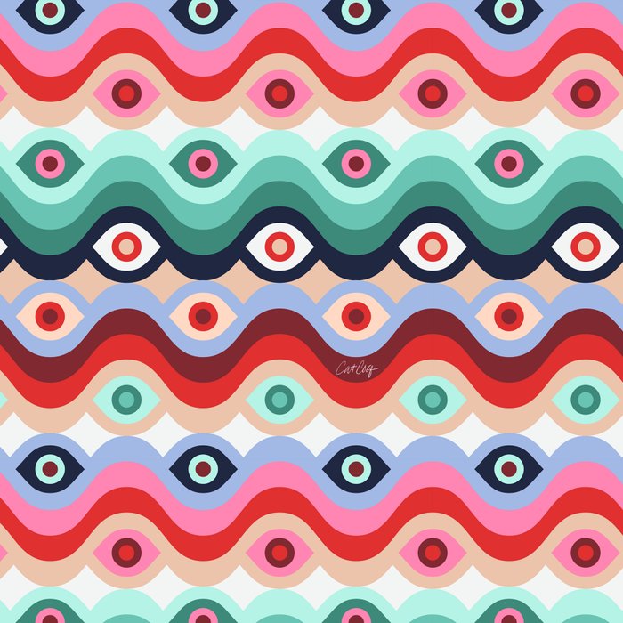 Psychedelic Eye Melt - Mint & Pink Coffee Mug Gallery Image 2