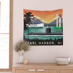 Pearl Harbor, HI - Submarine Homeport Wall Tapestry Gallery Image 2