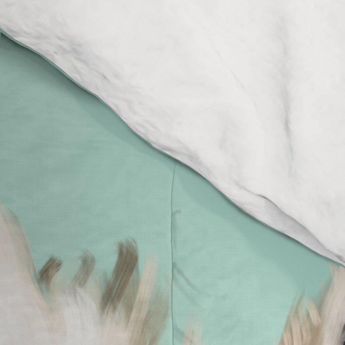 Bubble Gum Sneaky Llama in Green Comforter Gallery Image 4
