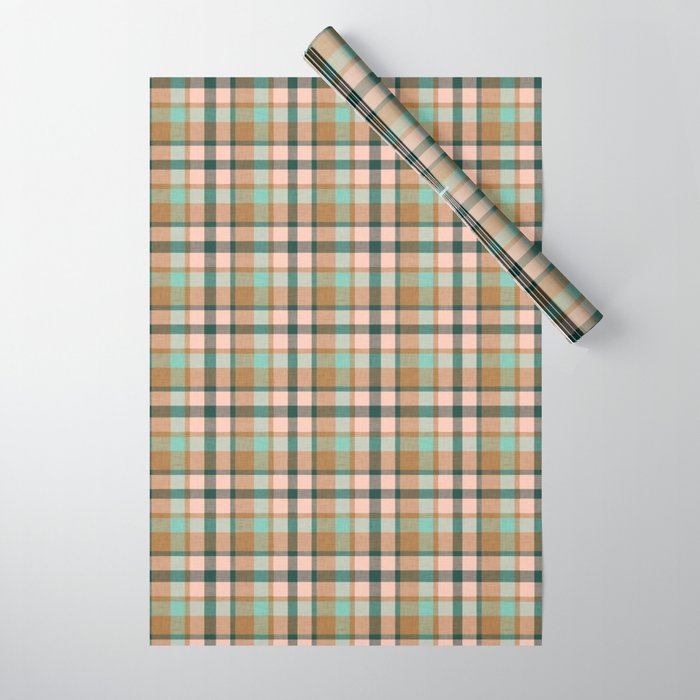 celtic plaid bronze Wrapping Paper Gallery Image 1