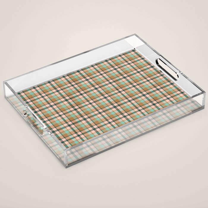 celtic plaid bronze Acrylic Tray Gallery Image 1