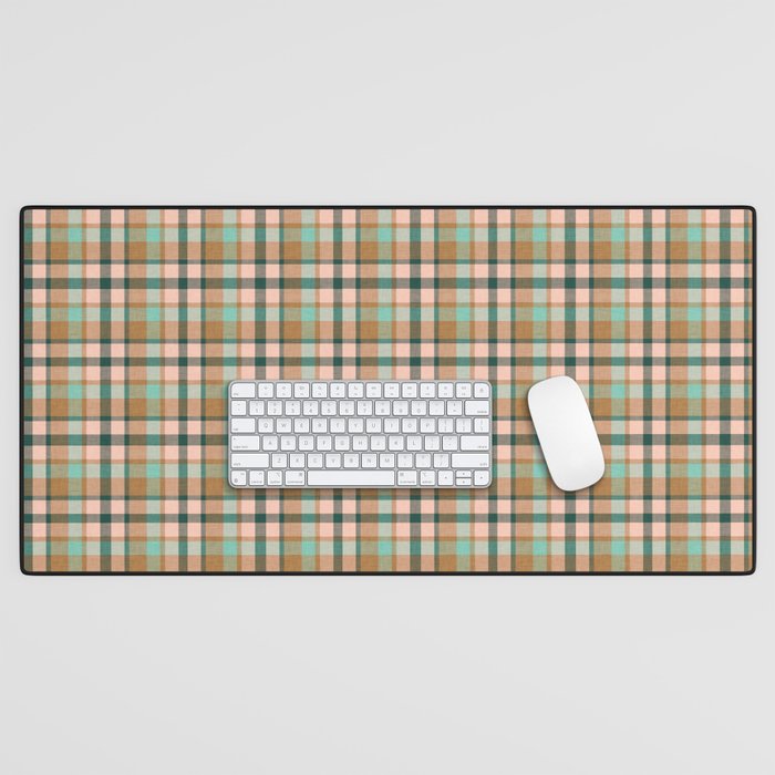 celtic plaid bronze Desk Mat Gallery Image 1
