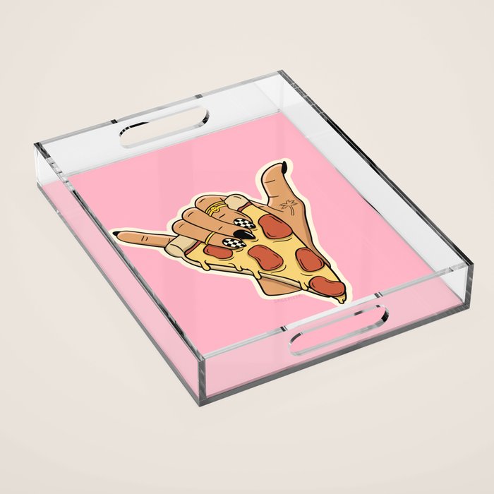 PIZZA SHAKA (LIGHT) Acrylic Tray Gallery Image 1