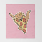 PIZZA SHAKA (LIGHT) Throw Blanket Gallery Image 2