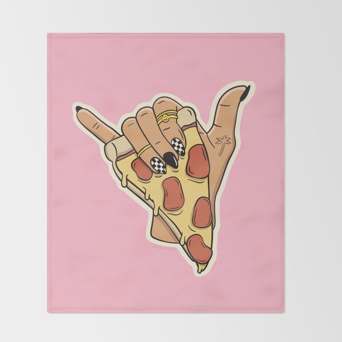 PIZZA SHAKA (LIGHT) Throw Blanket Gallery Image 2