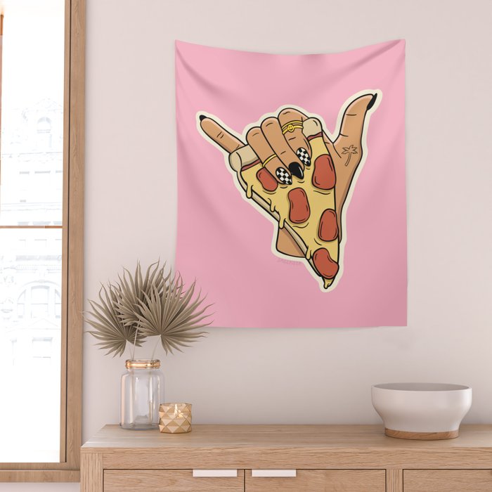 PIZZA SHAKA (LIGHT) Wall Tapestry Gallery Image 2