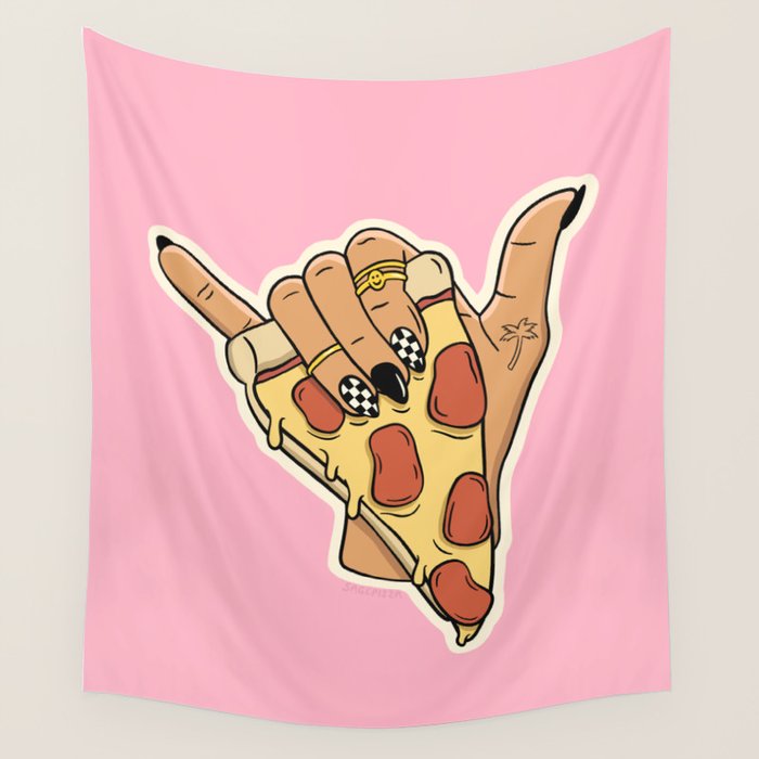 PIZZA SHAKA (LIGHT) Wall Tapestry Gallery Image 1