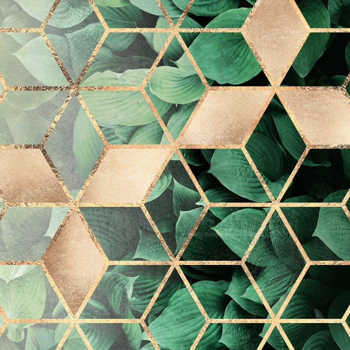 Leaves And Cubes Coffee Mug Gallery Image 2