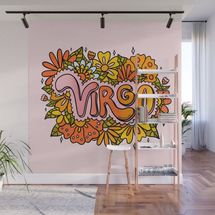Virgo Flowers Wall Mural Gallery Image 1