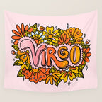 Virgo Flowers Wall Tapestry Gallery Image 4
