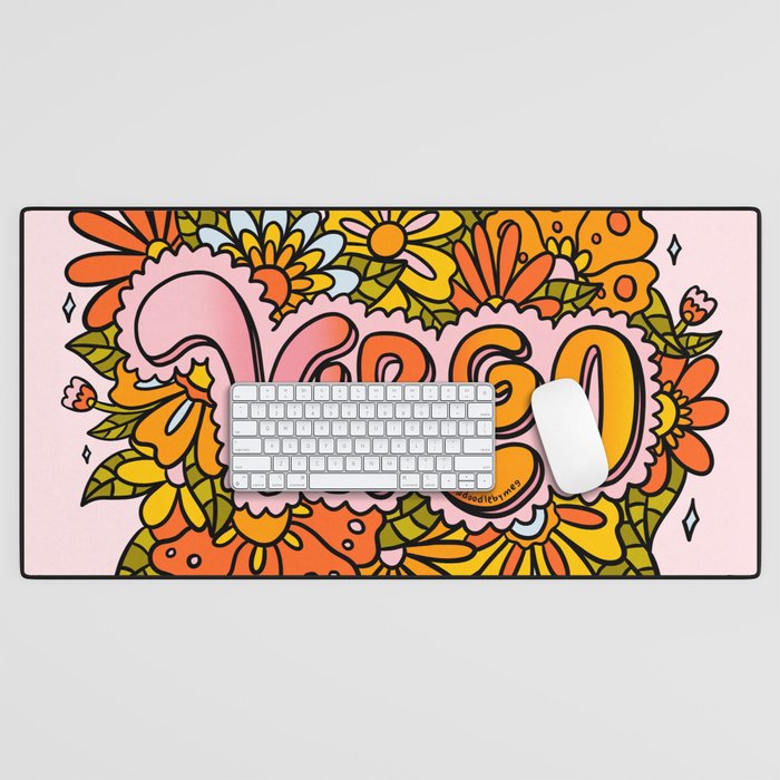 Virgo Flowers Desk Mat Gallery Image 1