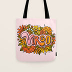 Virgo Flowers Tote Bag Gallery Image 1