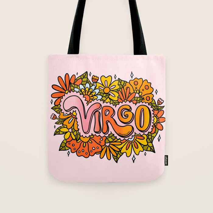 Virgo Flowers Tote Bag Gallery Image 1