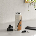 portrait of an elegant woman on the beach in a swimsuit Water Bottle Gallery Image 4
