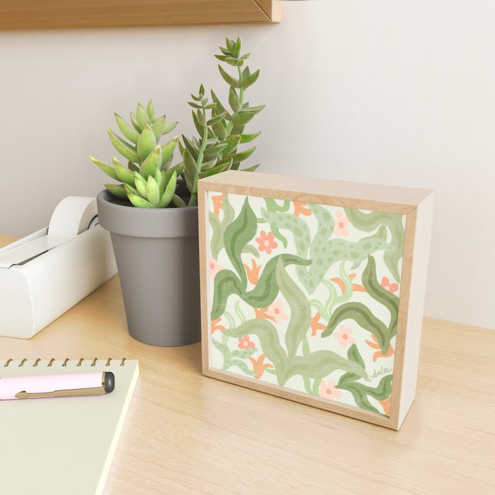 Wavy Plants Pattern Mini Art Print Gallery Image 2