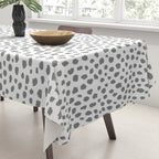 Gray Dalmatian Spots (gray/white) Tablecloth Gallery Image 3