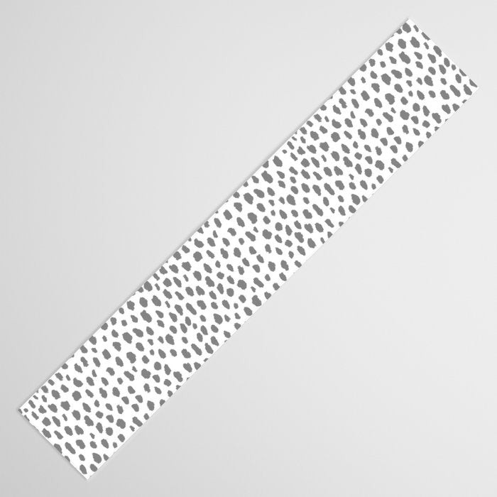 Gray Dalmatian Spots (gray/white) Table Runner Gallery Image 3