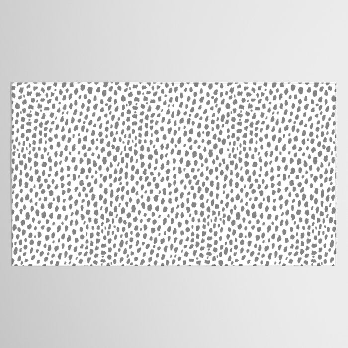 Gray Dalmatian Spots (gray/white) Tablecloth Gallery Image 2