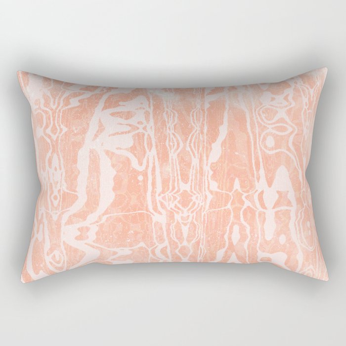electric ave: peach Rectangular Pillow Gallery Image 1