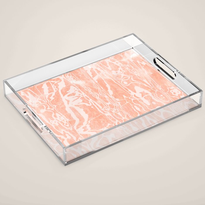 electric ave: peach Acrylic Tray Gallery Image 1