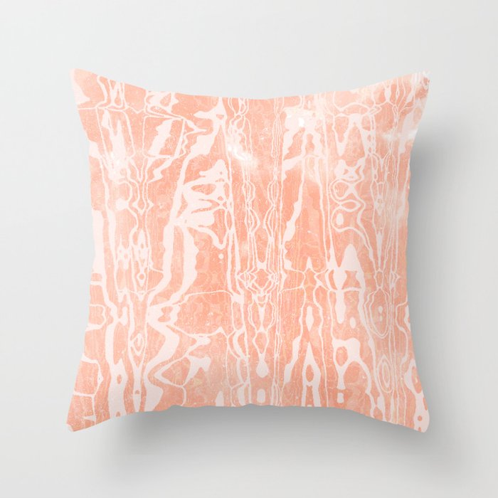 electric ave: peach Throw Pillow Gallery Image 1