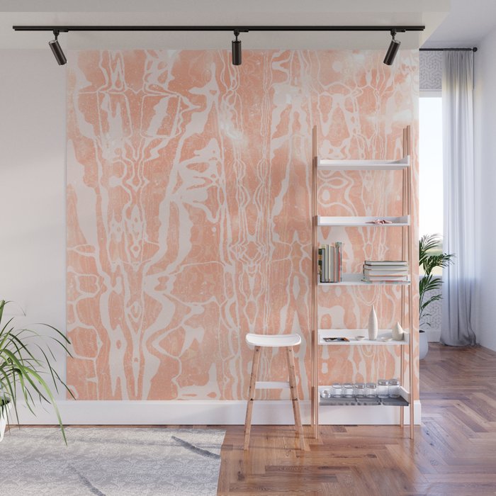 electric ave: peach Wall Mural Gallery Image 1