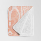 electric ave: peach Throw Blanket Gallery Image 3