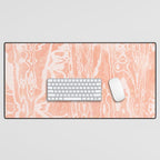 electric ave: peach Desk Mat Gallery Image 1