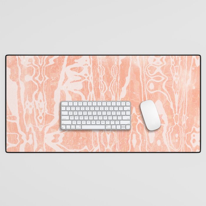 electric ave: peach Desk Mat Gallery Image 1