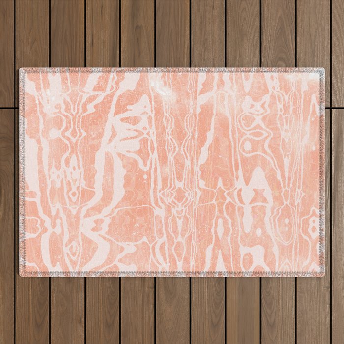 electric ave: peach Outdoor Rug Gallery Image 1