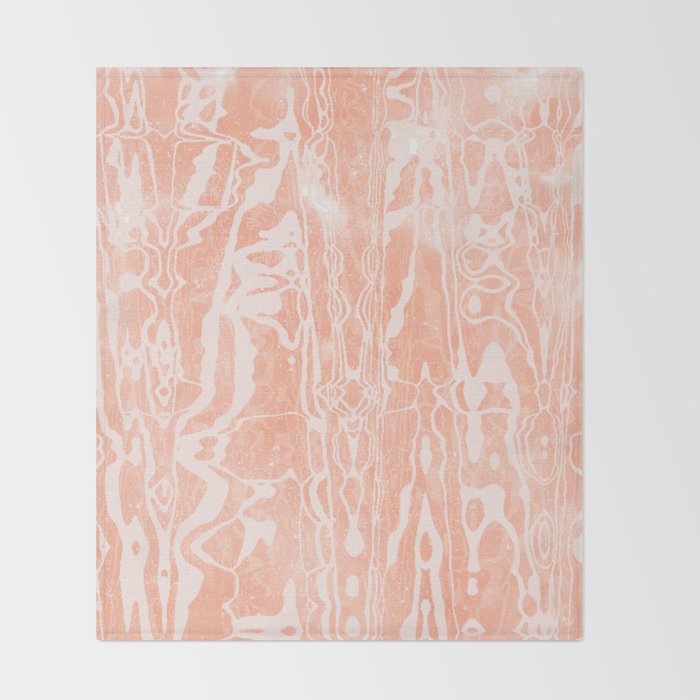 electric ave: peach Throw Blanket Gallery Image 2