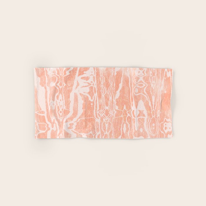 electric ave: peach Bath Towel Gallery Image 1