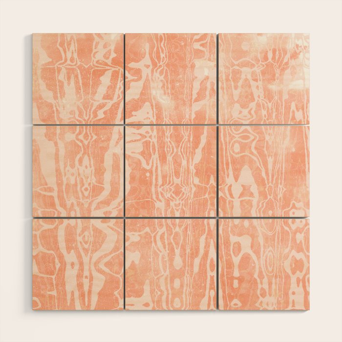 electric ave: peach Wood Wall Art Gallery Image 1