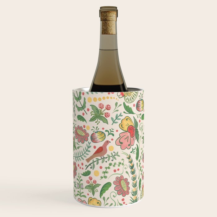 Swedish Floral - Cream Wine Chiller Gallery Image 3
